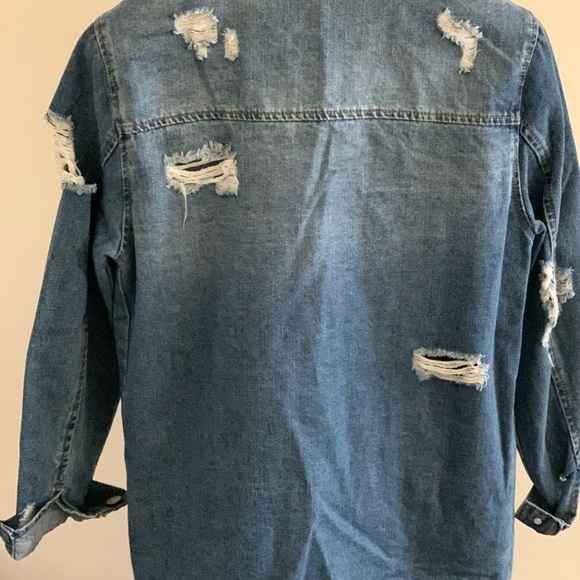 Bluenotes distressed denim jacket, size small - Picture 3 of 3